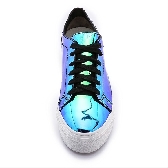 Loeffler Randall Iridescent Platform Sneakers NWT - Picture 4 of 8